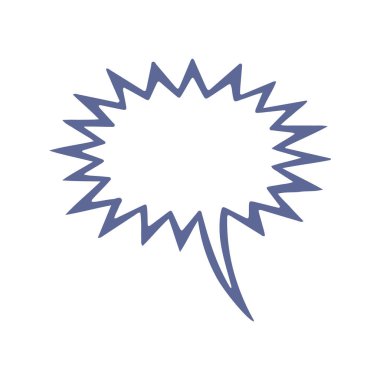 Biçimlendirilmiş konuşma balonu simgesi, vektör illüstrasyonu