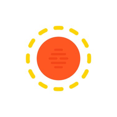 Güneş simgesi, vektör illüstrasyonu 