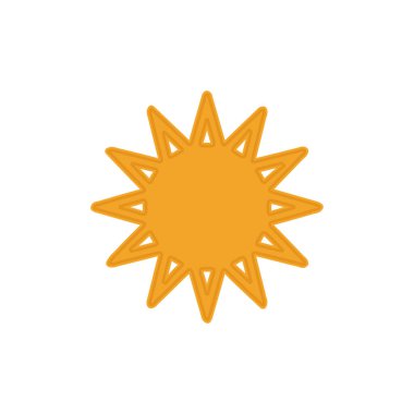 güneş simgesi. Düz tasarım 