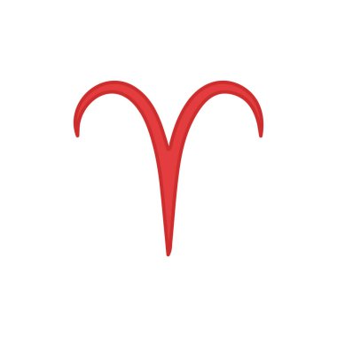 zodiac aries symbol icon illustration 