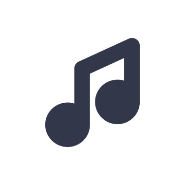 müzik notası ikon vektör illüstrasyonu