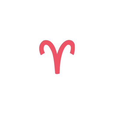 zodiac aries symbol icon illustration 