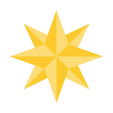 Soyut yıldız simgesi vektör illüstrasyonu