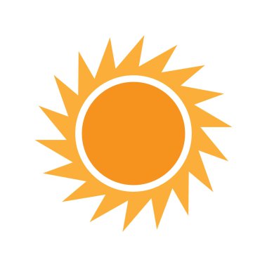 güneş simgesi. Düz tasarım 