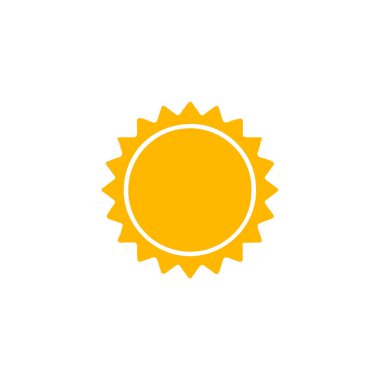 Güneş simgesi, vektör illüstrasyonu 