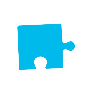 Yapboz simgesi, yapboz vektör çizimi ve alan arkaplanını kopyala