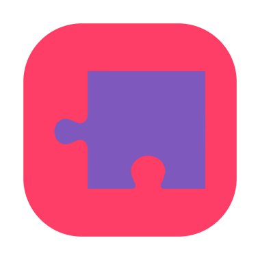 Yapboz simgesi, yapboz vektör çizimi ve alan arkaplanını kopyala