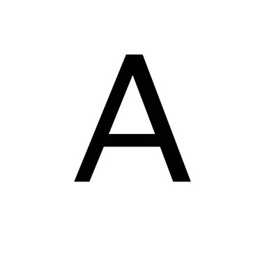 Letter A symbol icon vector illustration