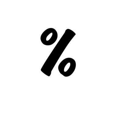 percent vector icon illustration on white background