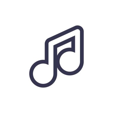 Müzik Notası Simge Vektörü illüstrasyon tasarımı