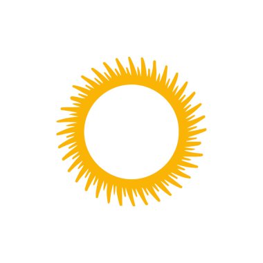 güneş simgesi. Düz tasarım 