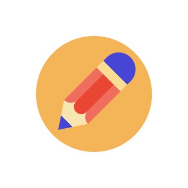 pencil icon. school and education symbol. flat illustration vector 
