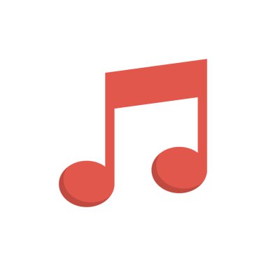müzik notası ikon vektör illüstrasyonu
