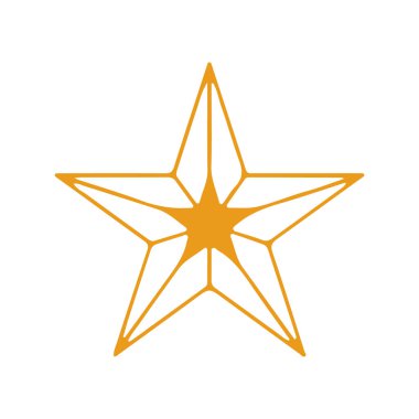 Soyut yıldız simgesi vektör illüstrasyonu