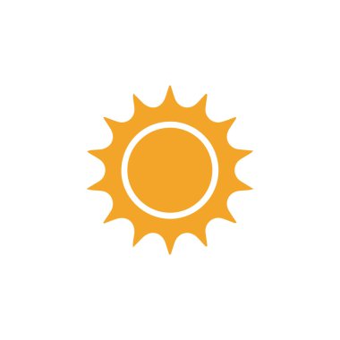 Güneş simgesi, vektör illüstrasyonu 