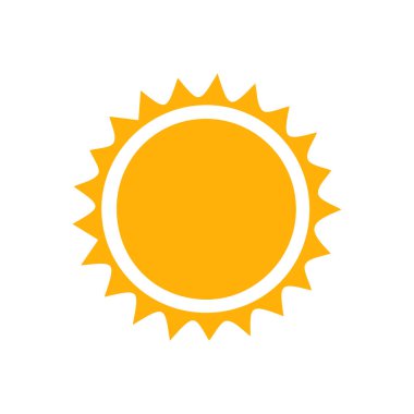 Güneş simgesi, vektör illüstrasyonu 