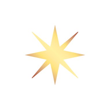 yıldız simgesinin renk vektör illüstrasyonu