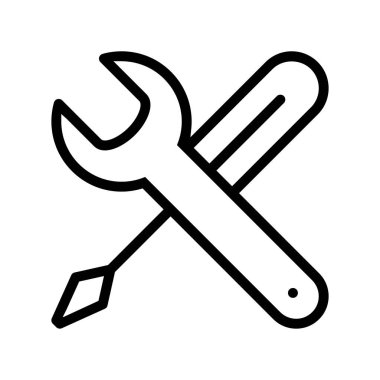 İngiliz anahtarı simgesi, vektör resimleme arkaplanı