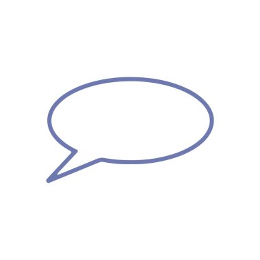 Biçimlendirilmiş konuşma balonu simgesi, vektör illüstrasyonu