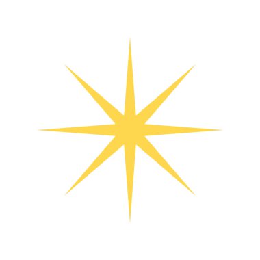 Soyut yıldız simgesi vektör illüstrasyonu