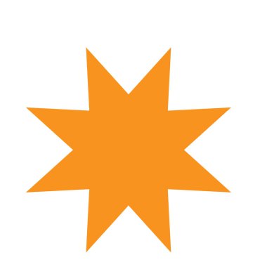 Soyut yıldız simgesi vektör illüstrasyonu