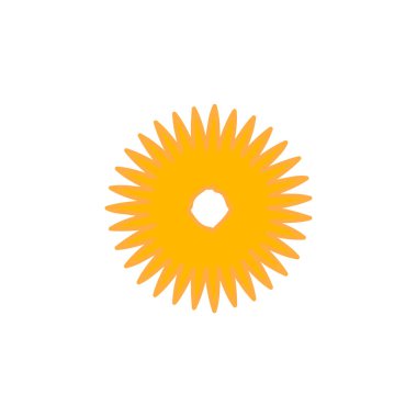 Güneş simgesi, vektör illüstrasyonu 