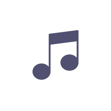 müzik notası ikon vektör illüstrasyonu