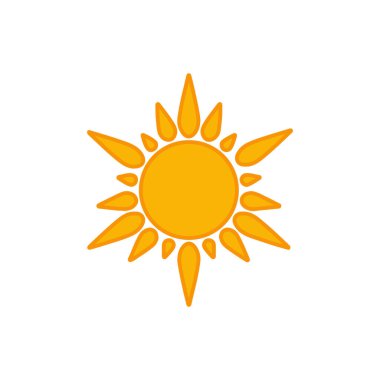 Güneş simgesi, vektör illüstrasyonu 