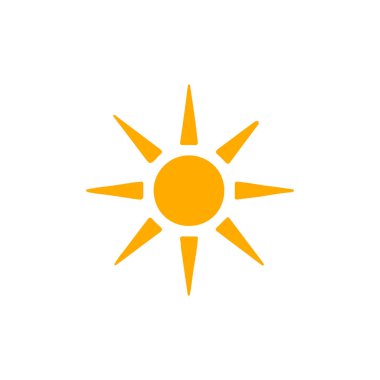 Güneş simgesi, vektör illüstrasyonu 