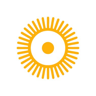 Güneş simgesi, vektör illüstrasyonu 