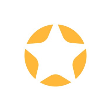 Soyut yıldız simgesi vektör illüstrasyonu