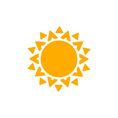 güneş simgesi. Düz tasarım 