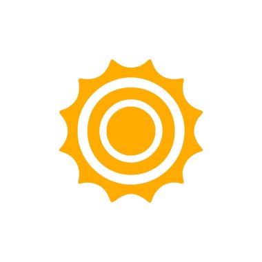 güneş simgesi. Düz tasarım 