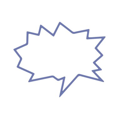 Biçimlendirilmiş konuşma balonu simgesi, vektör illüstrasyonu