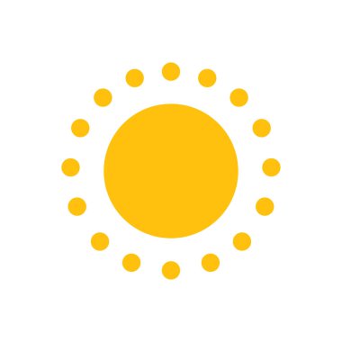 güneş simgesi. Düz tasarım 