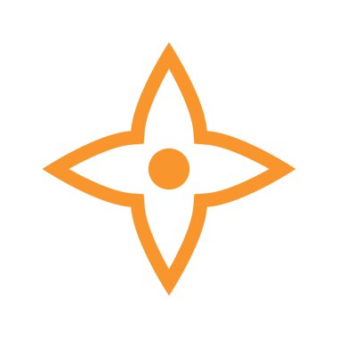 Soyut yıldız simgesi vektör illüstrasyonu