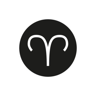 zodiac aries symbol icon illustration 
