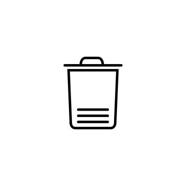 trash bin flat icon illustration, recycle symbol
