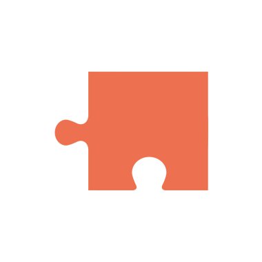 Yapboz simgesi, yapboz vektör çizimi ve alan arkaplanını kopyala