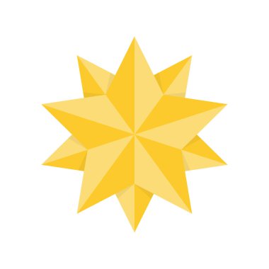 Soyut yıldız simgesi vektör illüstrasyonu