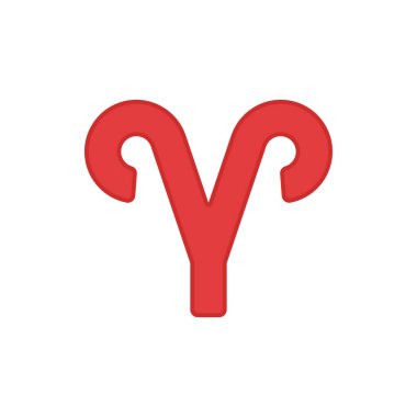 zodiac aries symbol icon illustration 