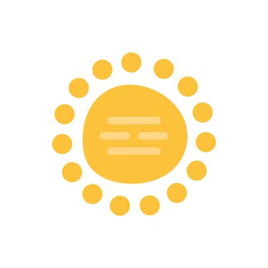 güneş simgesi. Düz tasarım 