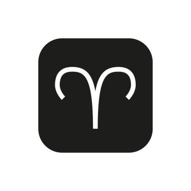 zodiac aries symbol icon illustration 
