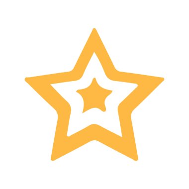 Soyut yıldız simgesi vektör illüstrasyonu