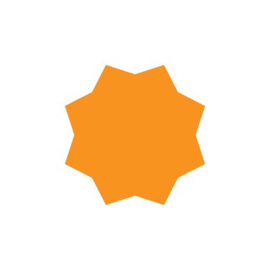 Soyut yıldız simgesi vektör illüstrasyonu