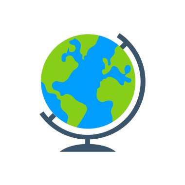 dünya haritası simgesi, vektör resimleme arkaplanı