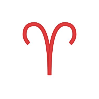 zodiac aries symbol icon illustration 