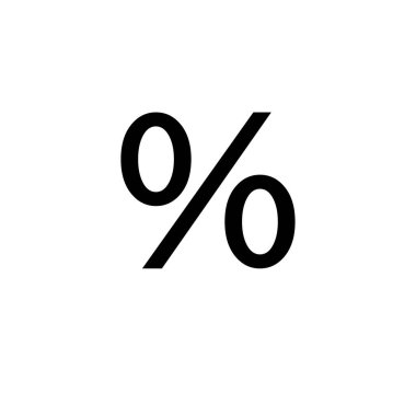 percent vector icon illustration on white background