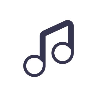 müzik notası ikon vektör illüstrasyonu