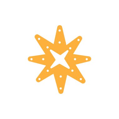 Soyut yıldız simgesi vektör illüstrasyonu